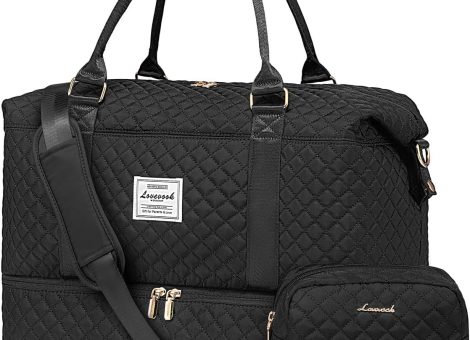 Travel Duffle Bag,Weekender Bags for Women with Shoe Compartment，Carry on Overnight Bag with Toiletry Bag,Gym Duffel Bag with Wet Pocket, Hospital Bags for Labor and Delivery